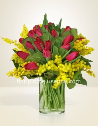 tulipani e mimosa